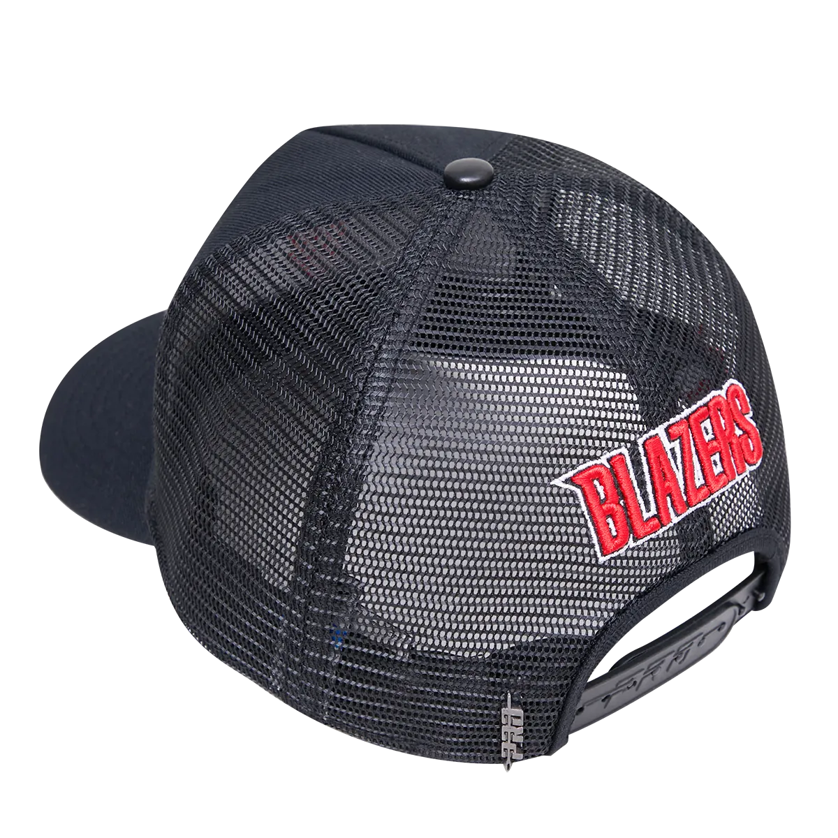 NBA PORTLAND TRAIL BLAZERS CLASSIC PINCH FRONT UNISEX TRUCKER HAT (BLACK)