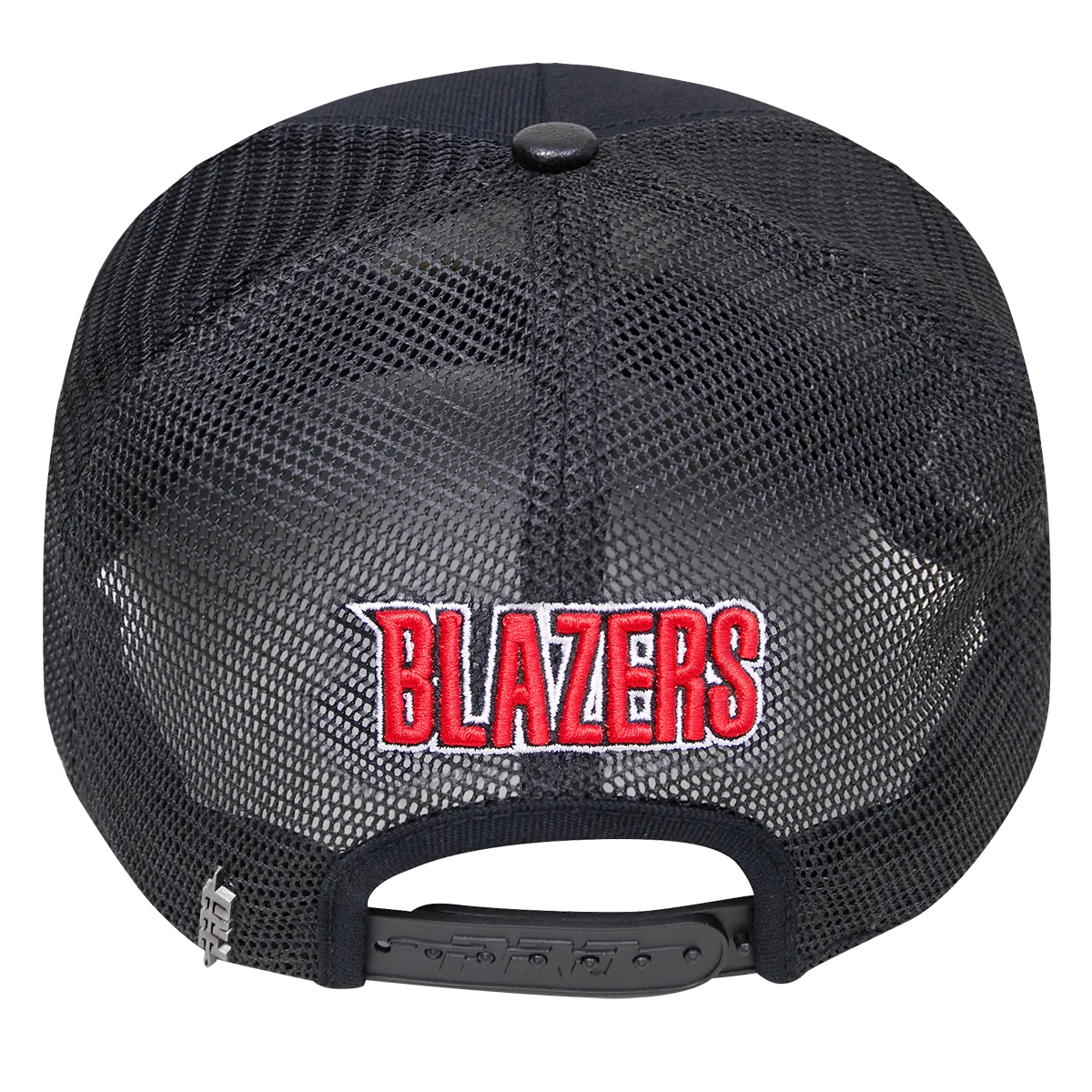 NBA PORTLAND TRAIL BLAZERS CLASSIC PINCH FRONT UNISEX TRUCKER HAT (BLACK)