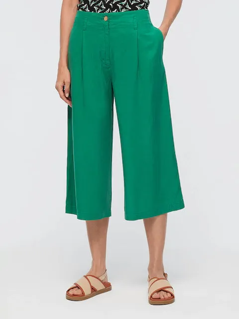 Nice things Tencel culotte pants Shiny Green