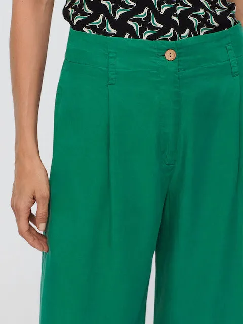 Nice things Tencel culotte pants Shiny Green