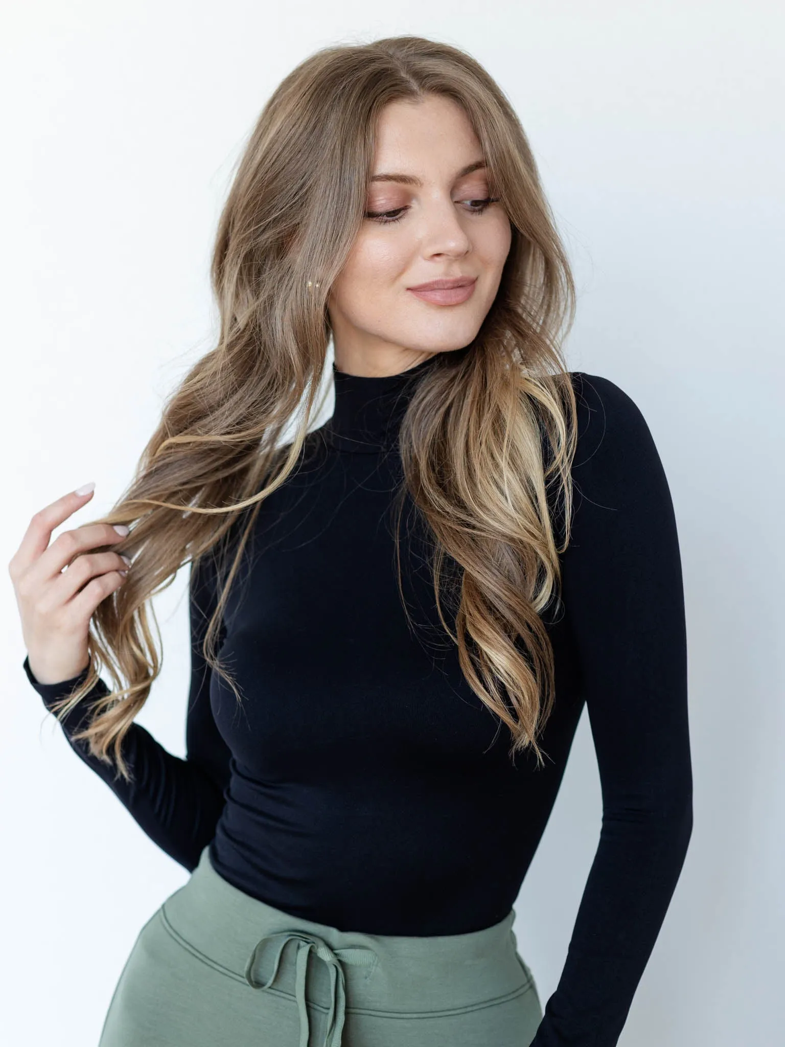 NIKIBIKI Long Sleeve Mock Neck Top