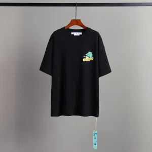 Off Whtie T Shirts Back Color Arrow Print Male And Female Trendy Brand Short Sleeve