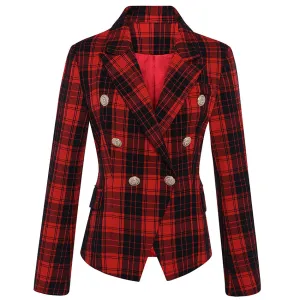 Paddington Double Breasted Classic Plaid Blazer