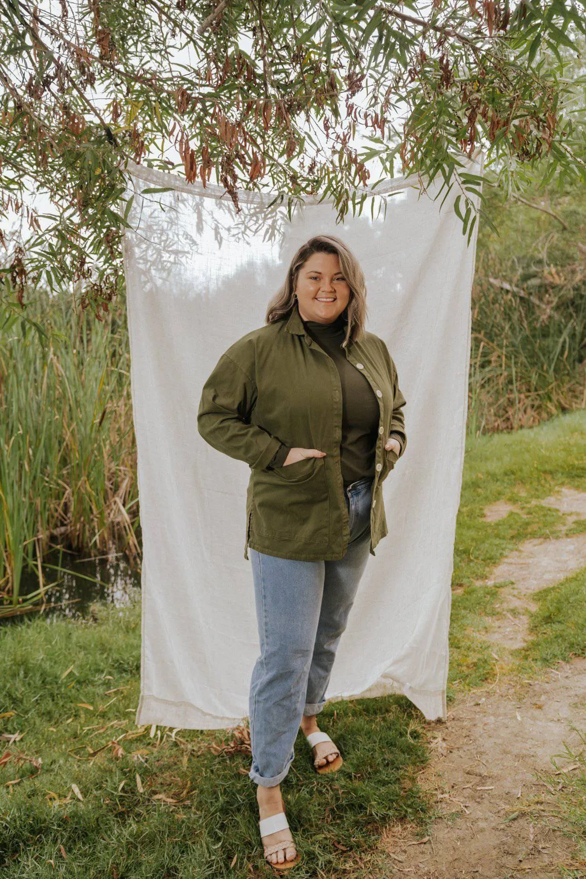 Painters Button Jacket (Cedar Green)