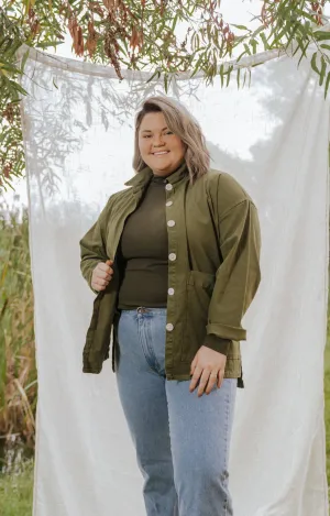 Painters Button Jacket (Cedar Green)