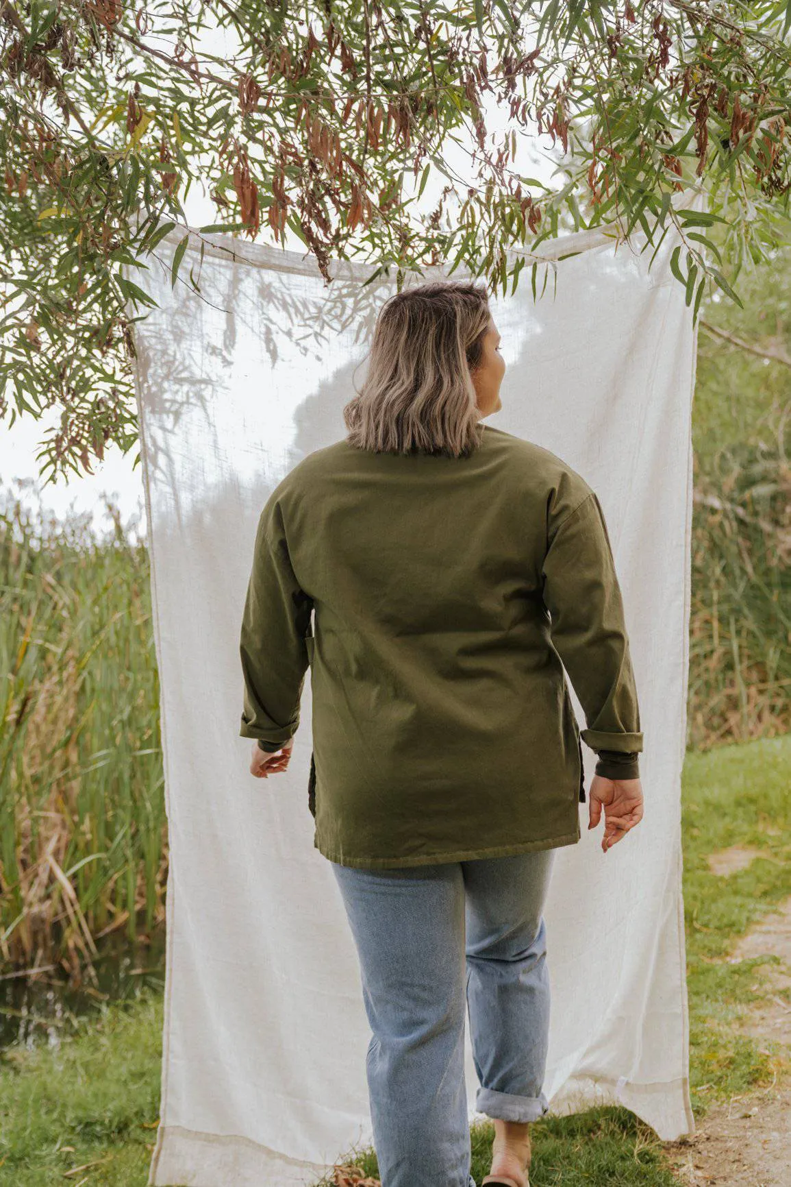 Painters Button Jacket (Cedar Green)