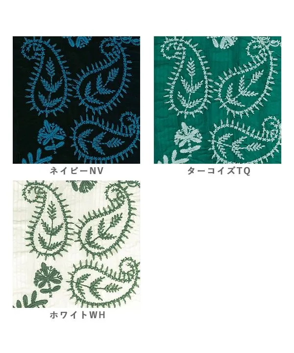 Paisley Pattern Rakunou Style Embroidered Gathered Blouse 25S457 [Expected to arrive in stock around March].