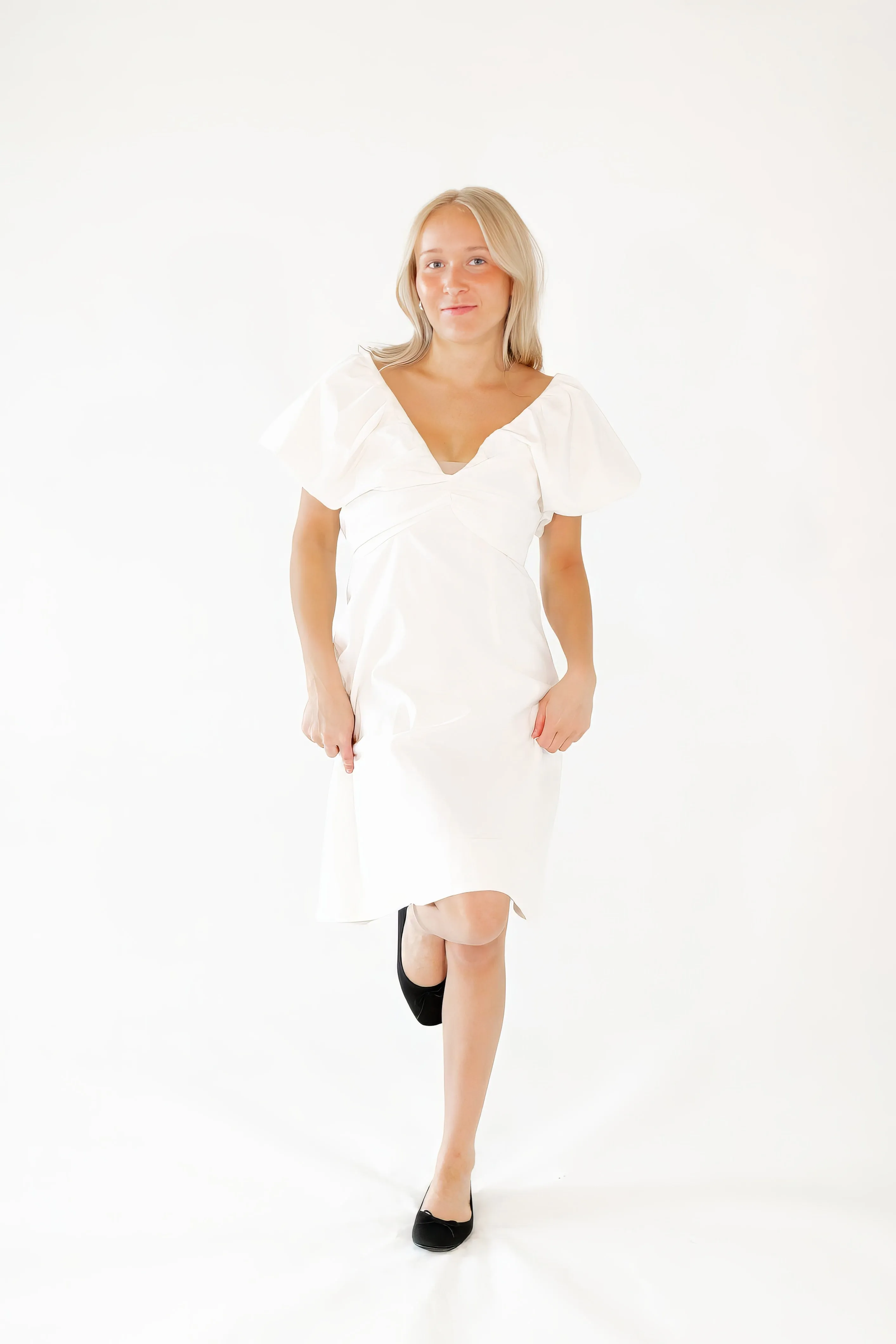 Penny Bow Detail Mini Dress