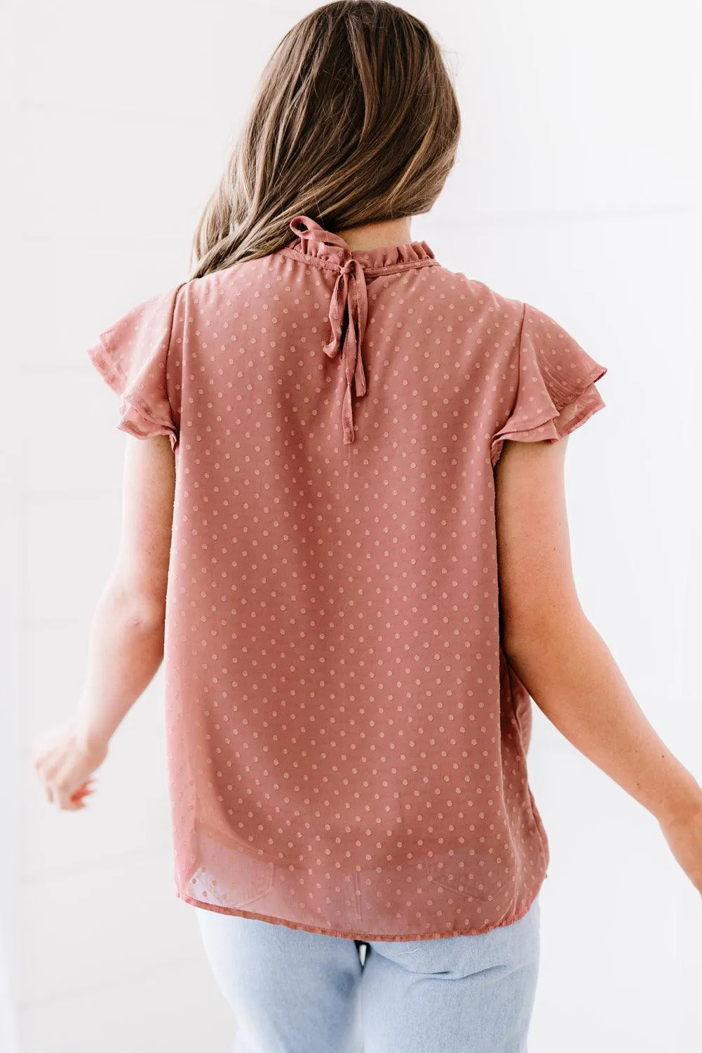 Phenomenal Flutter Sleeve Smocked Blouse