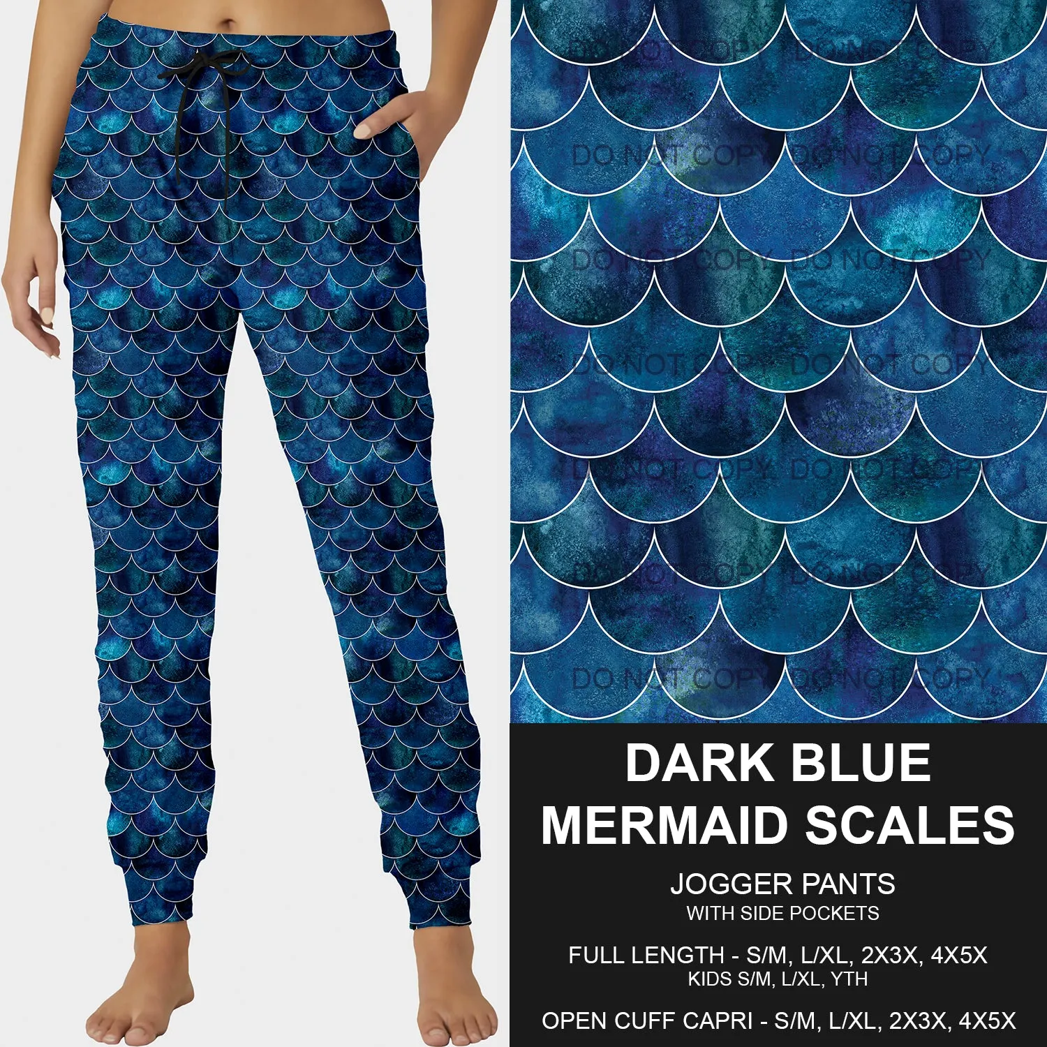 Pre-Order Dark Blue Mermaid Scales Joggers (ETA: mid June)