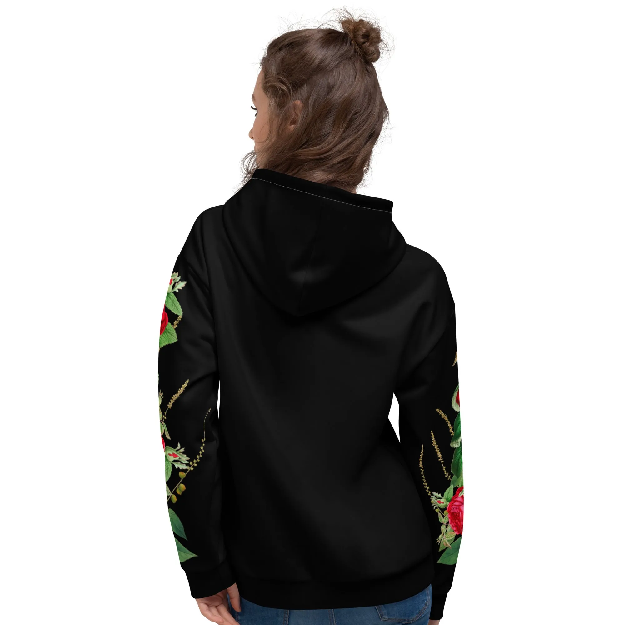 Red Rose Sleeve Hoodie