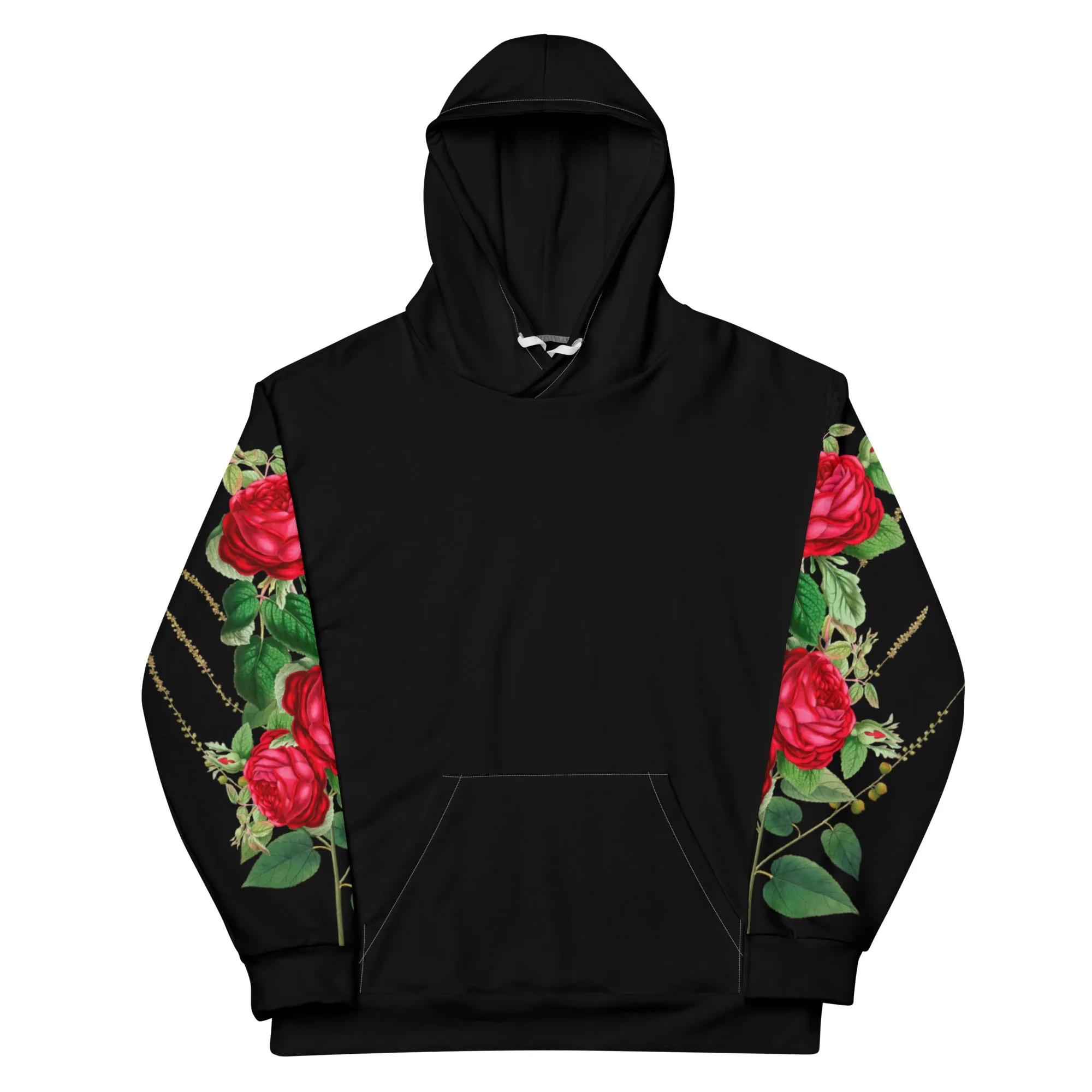Red Rose Sleeve Hoodie