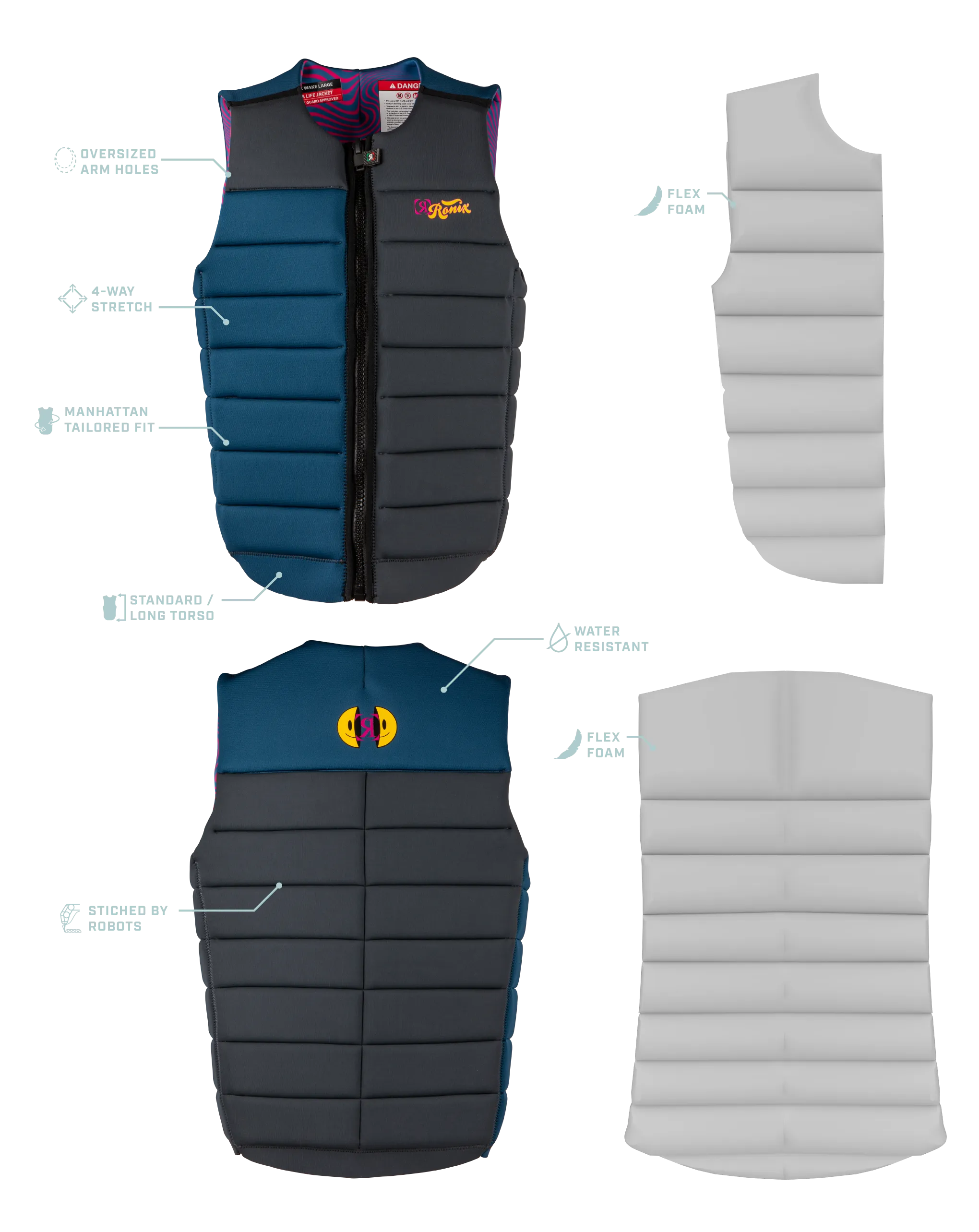 Ronix Men's Purple Haze NCGA Impact Vest