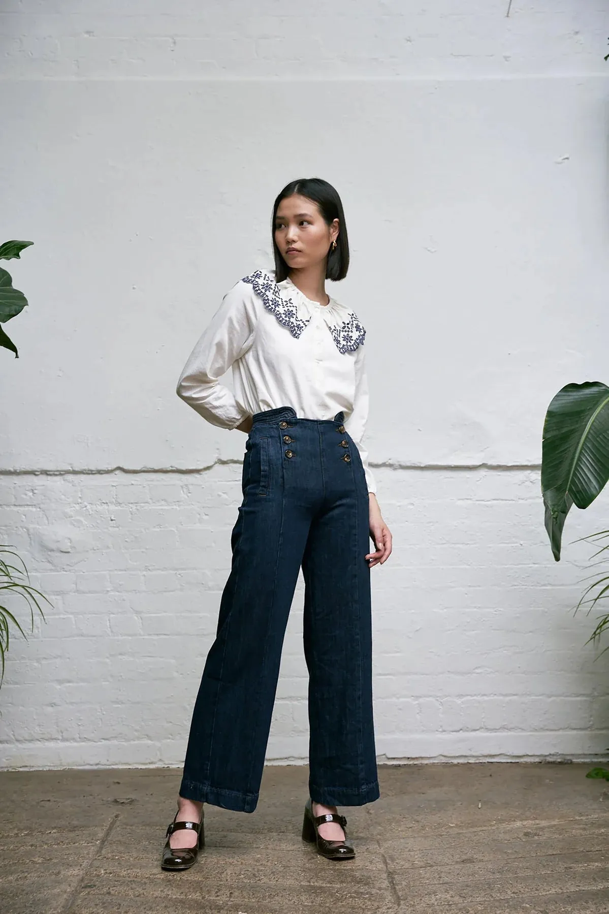 S&M Dylan Blouse in Ecru