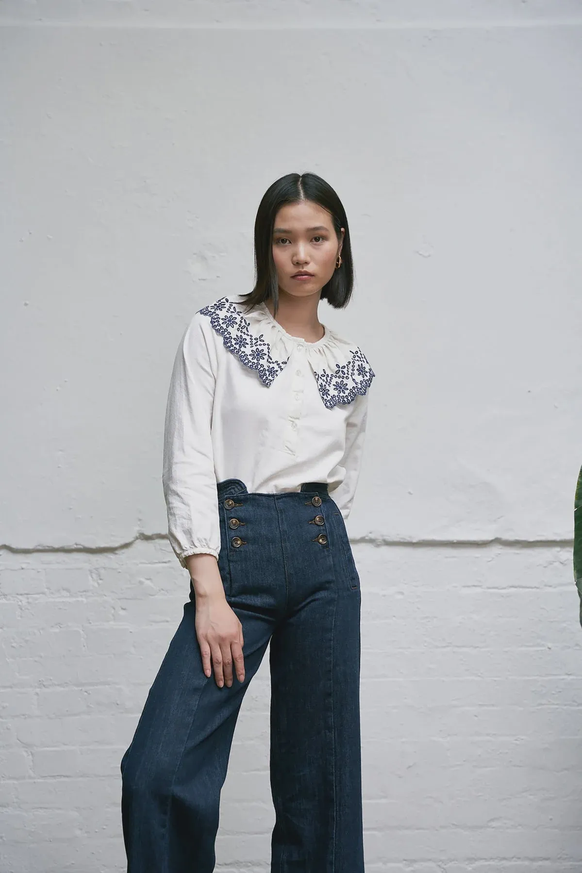 S&M Dylan Blouse in Ecru