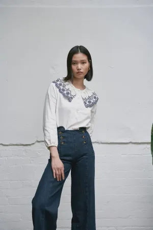 S&M Dylan Blouse in Ecru
