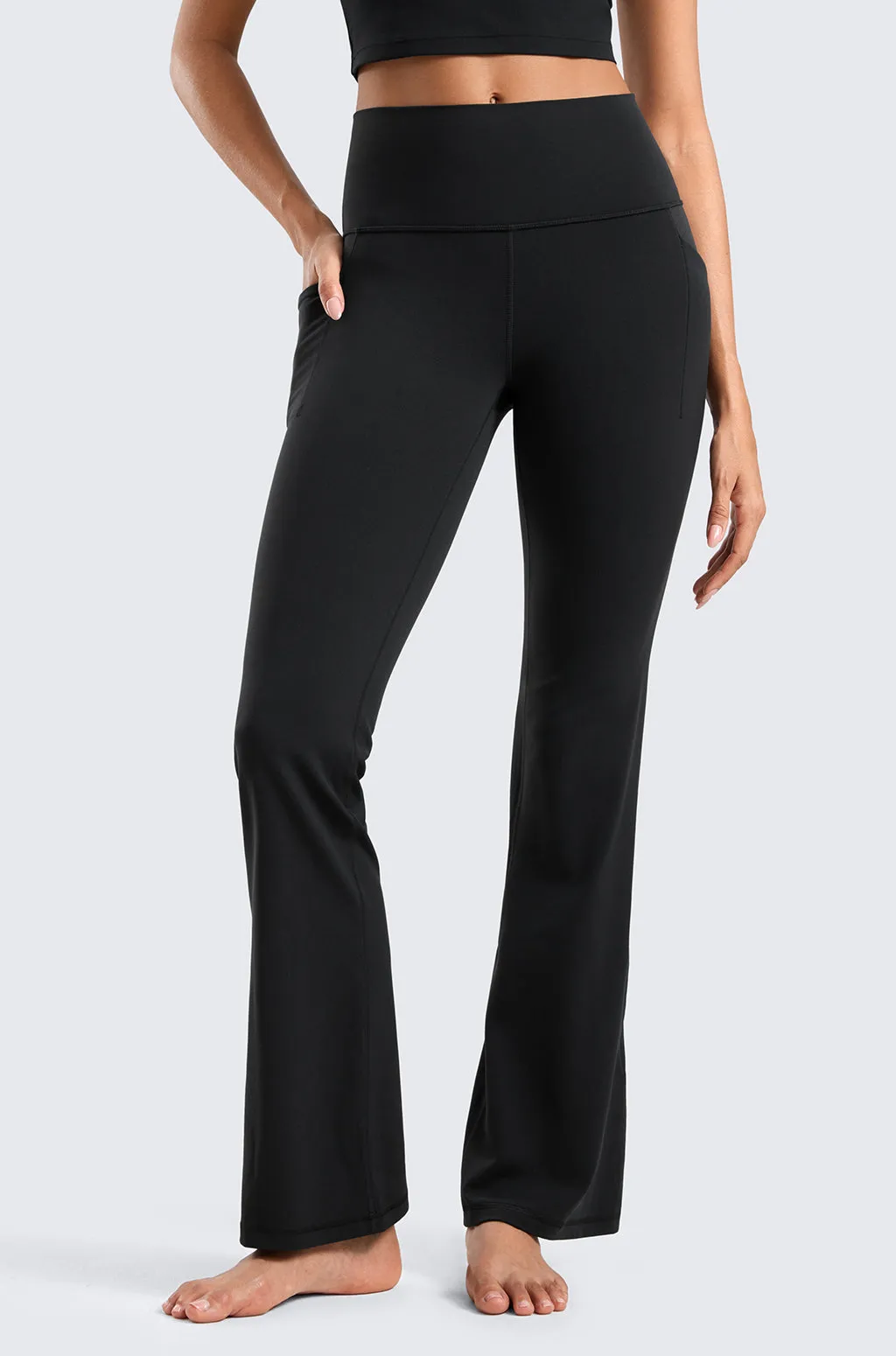 Side Pockets Flare Pants 31.5"