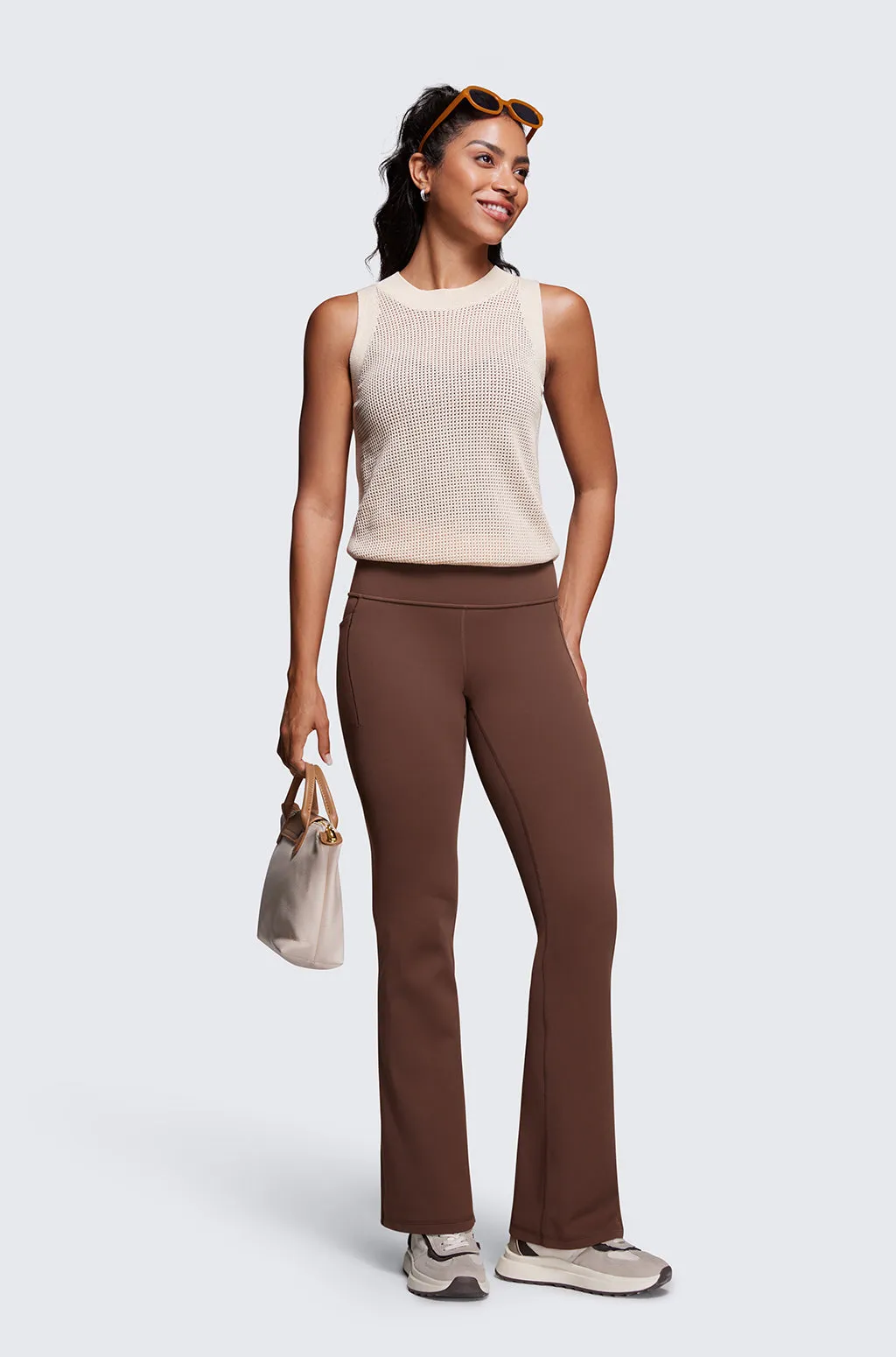 Side Pockets Flare Pants 31.5"