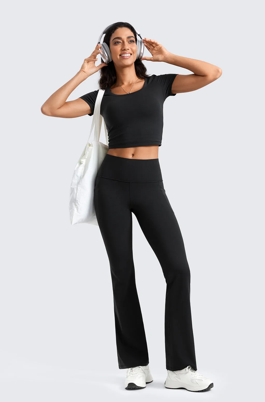 Side Pockets Flare Pants 31.5"