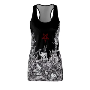 Skull Satanic Unholy Lust Cut And Sew Dress