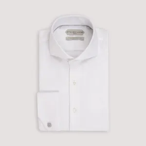 Steven Land Elite Mens White Cutaway Collar French Cuff Cotton Dress Shirt