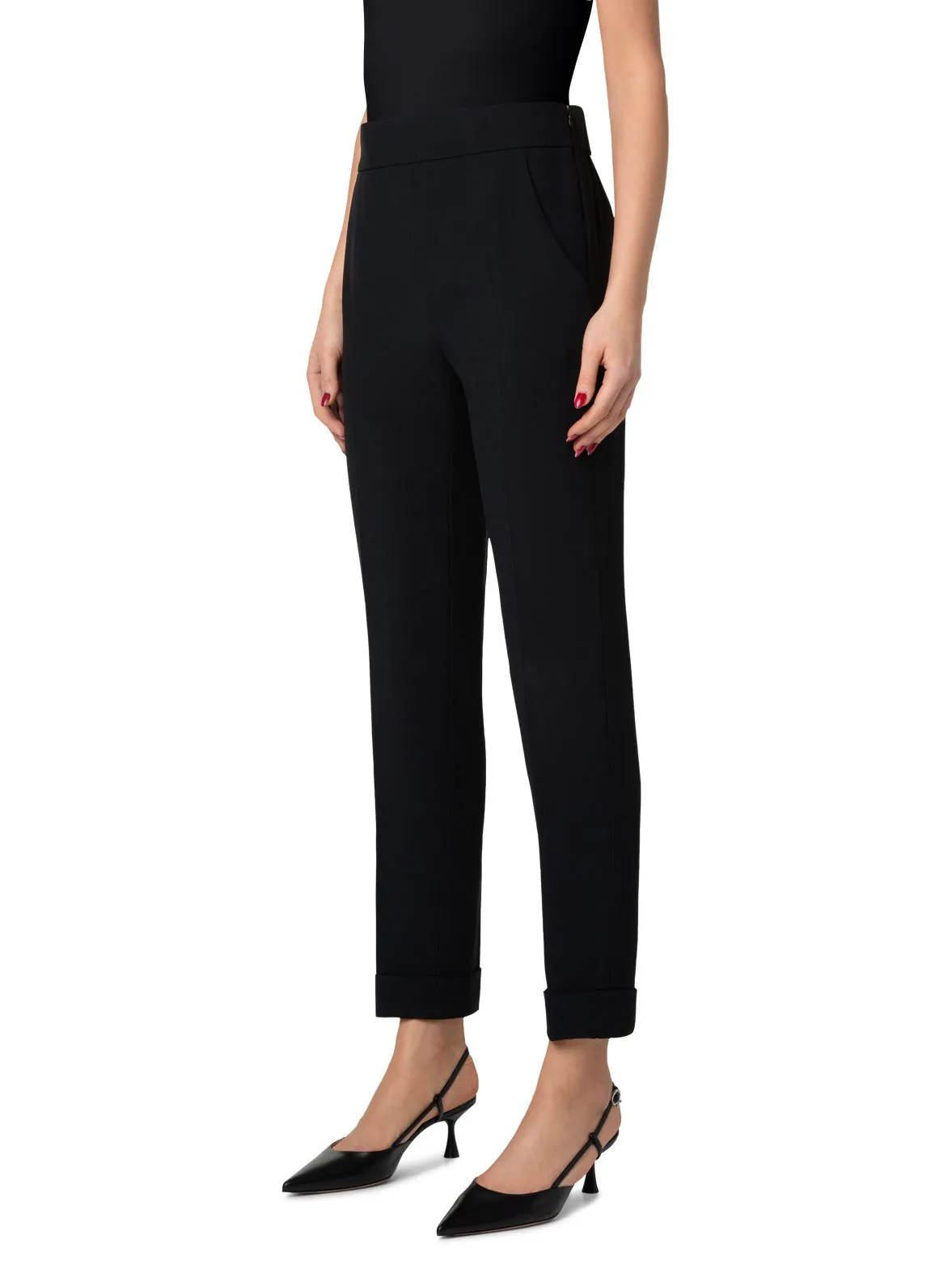 Tapered Hose aus Viskose-Crêpe