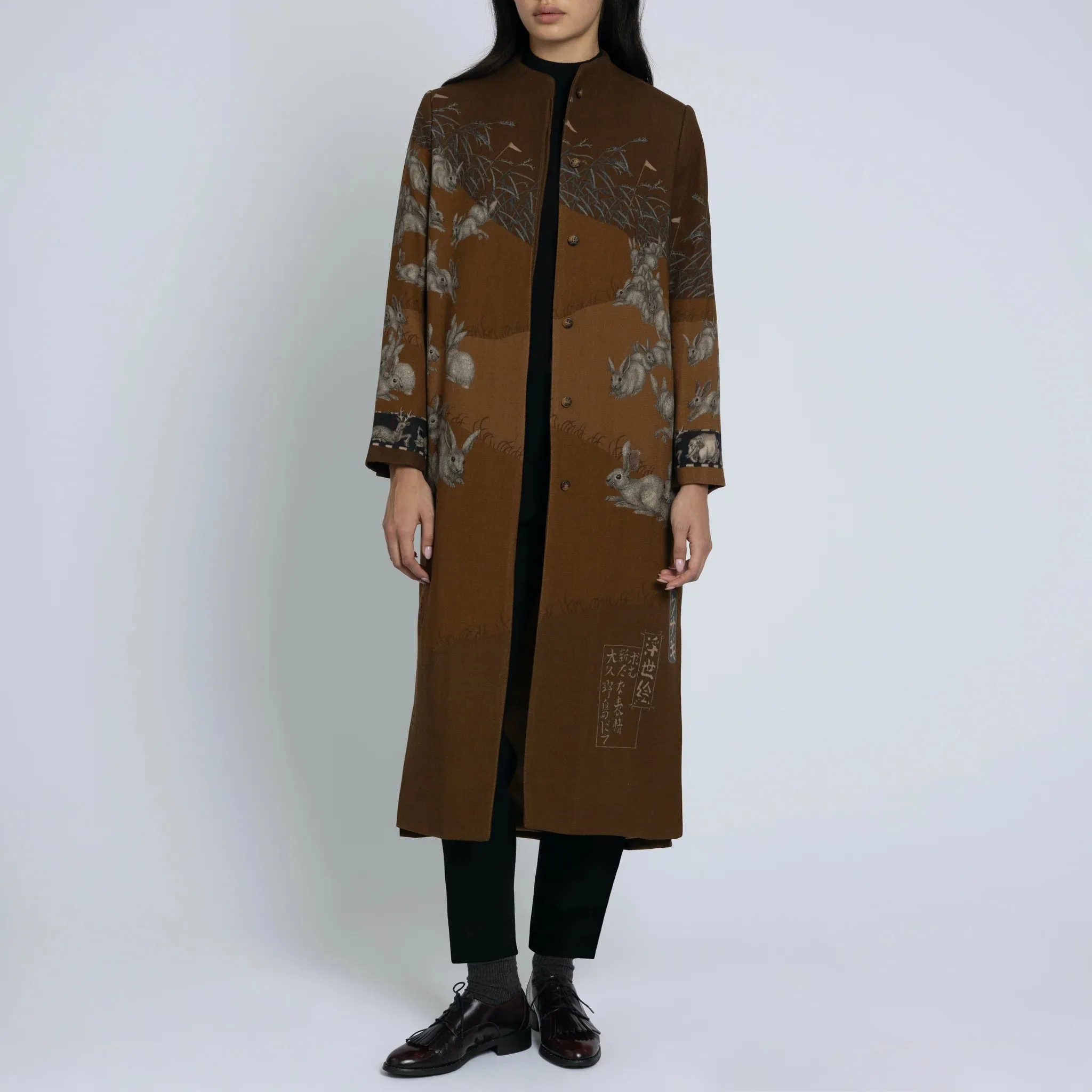 The Floating Rabbits Wool Crepe Coat