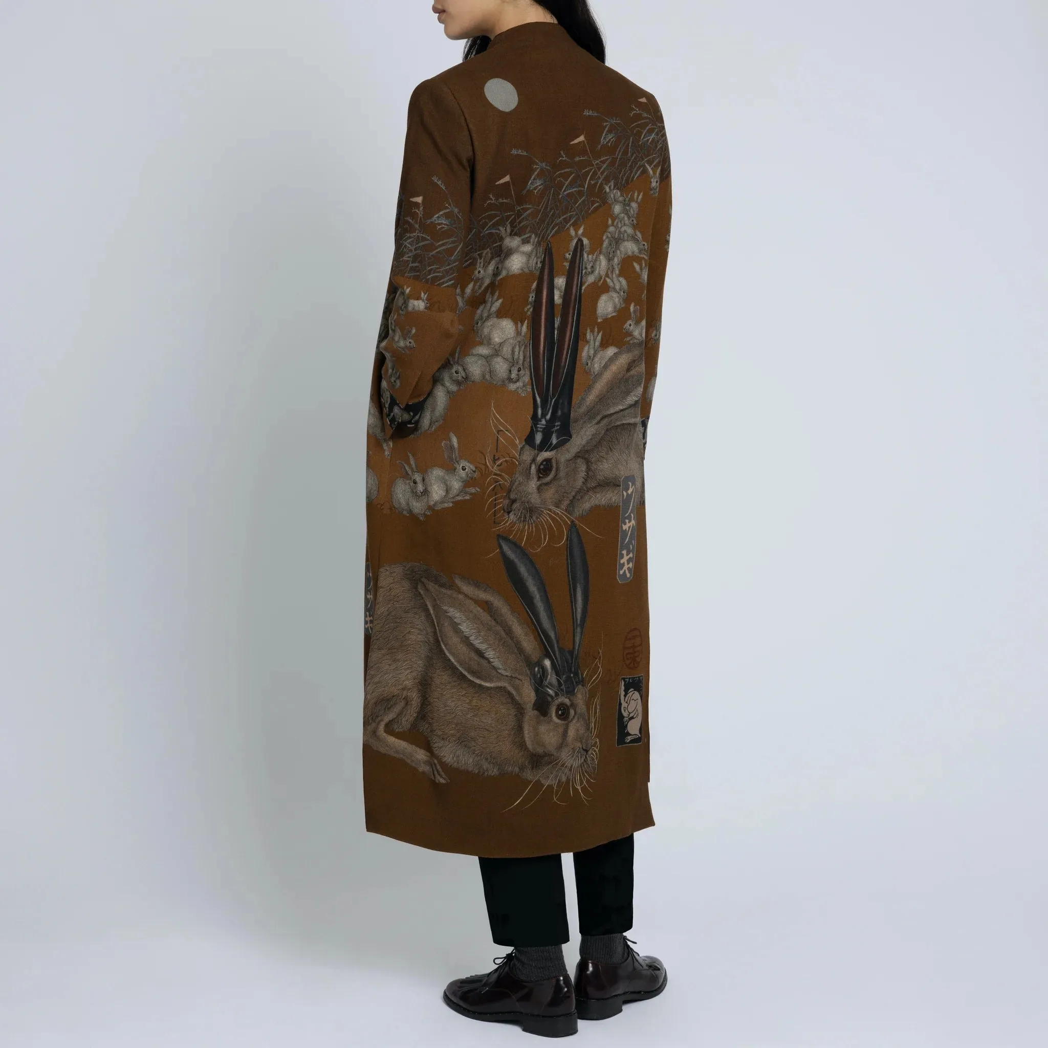 The Floating Rabbits Wool Crepe Coat
