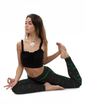 Tie Dye Leggings Black/Green