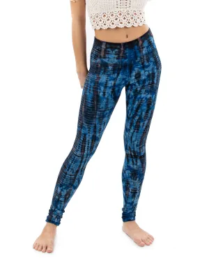 Tie Dye Snakesin Leggings Blue