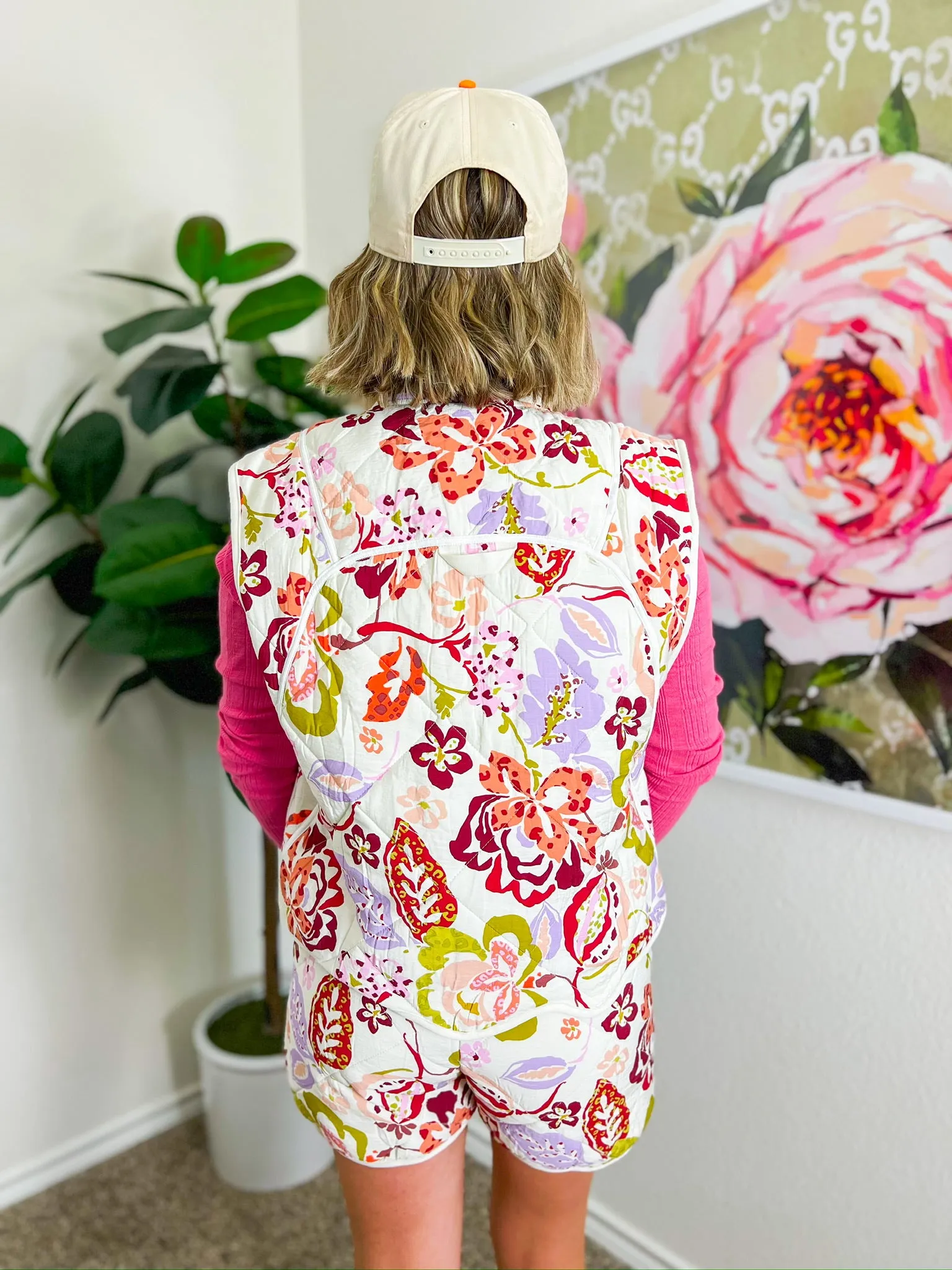 Tropical Vibes Vest - Cream Multi