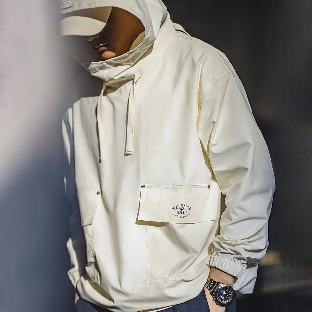 Vintage Windproof Hoodie for Men