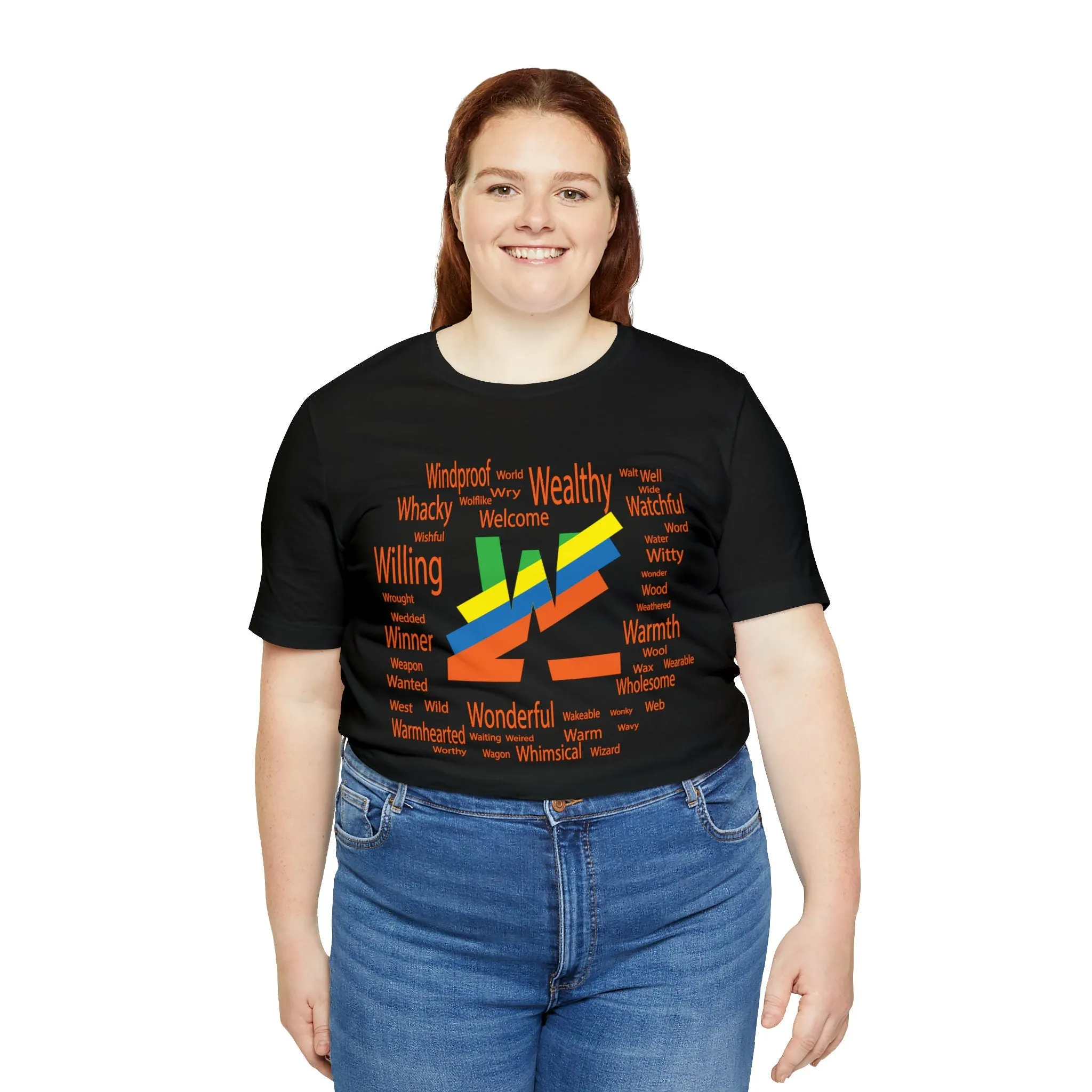 W Alphabet tees | Witty design Spelling m23 T-shirt Design | Wool Streetwear | Warm streetstyle Winner Casual shirt