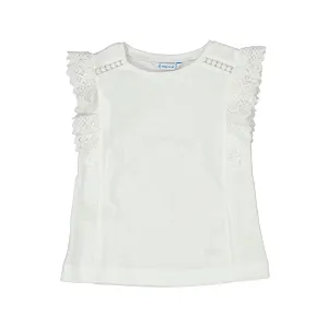 White Eyelet Lace Tee