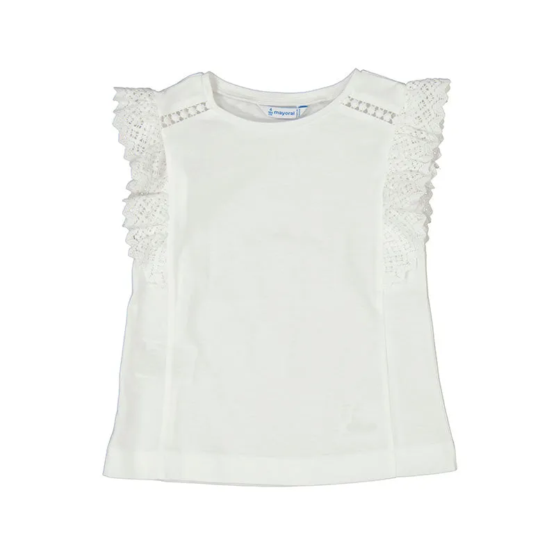 White Eyelet Lace Tee