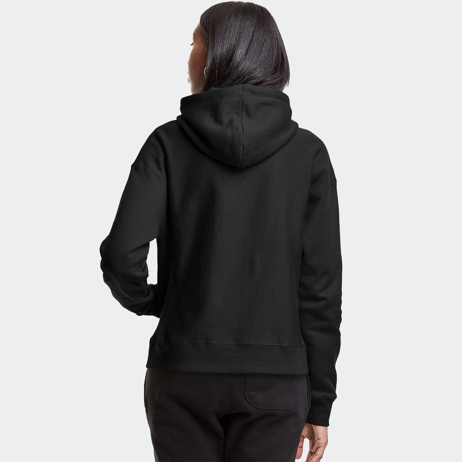 Women's Champion RW Hoodie C Logo Black