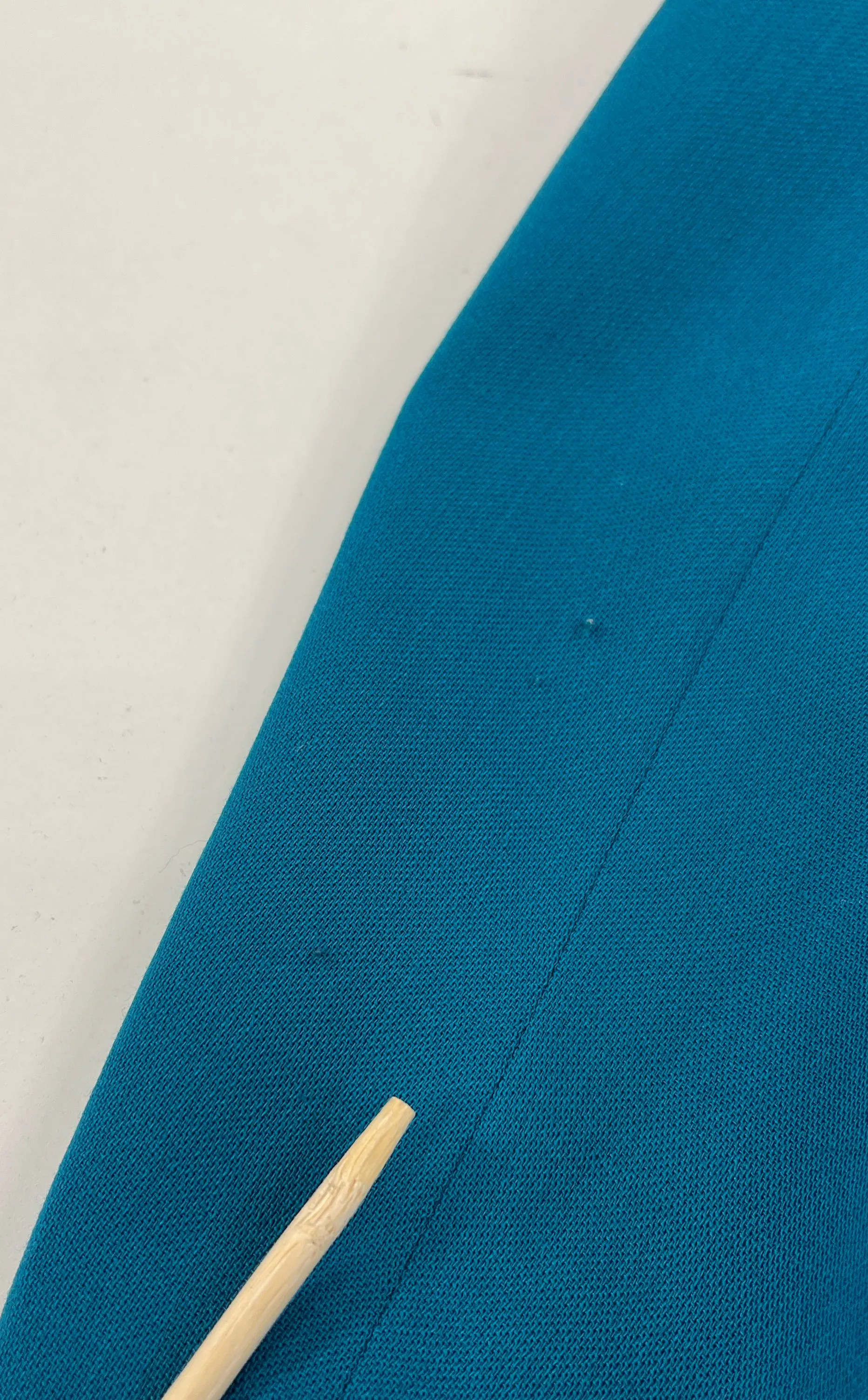 Women's Teal Black Accent Classic Blazer Jacket - No Tags