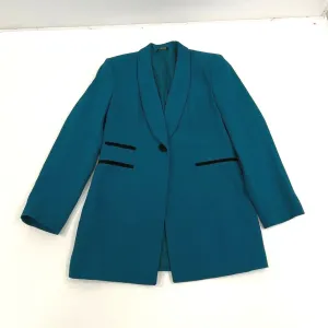 Women's Teal Black Accent Classic Blazer Jacket - No Tags